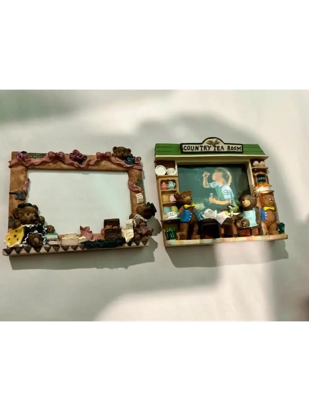 Bear photo frames pictures set of 2